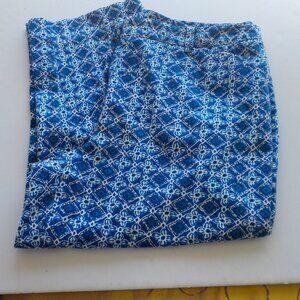 Jones New York Pants Cropped Print Blue/White Size 14  (192)